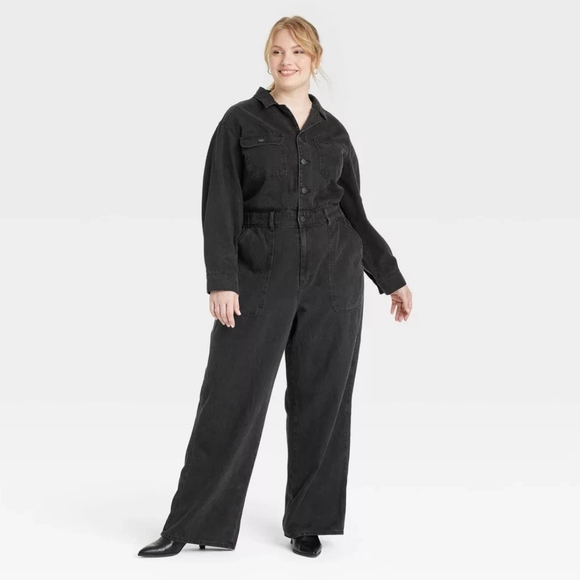 Universal Thread Pants - NWT Black Denim Utility Jumpsuit Size 26